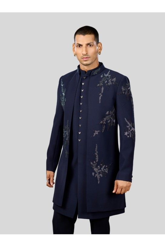 NAVY BLUE MIDNIGHT GLAM INDOWESTERN 